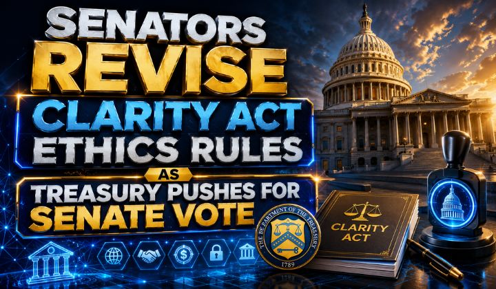 Senators Revise CLARITY Act Ethics Rules As Treasury Pushes For Senate Vote