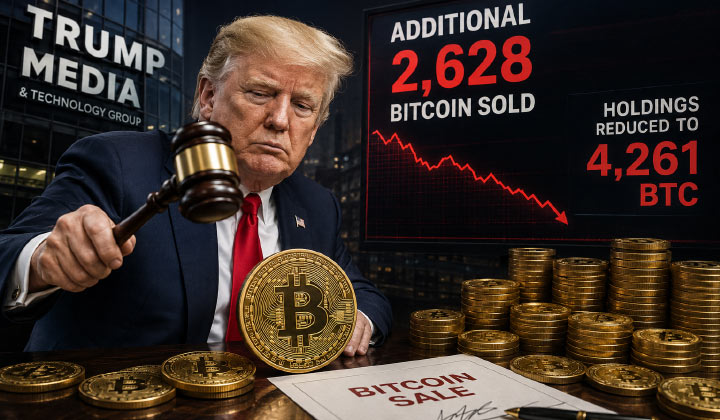 Trump Media Sells Additional 2,628 Bitcoin, Reducing Holdings to 4,261 BTC