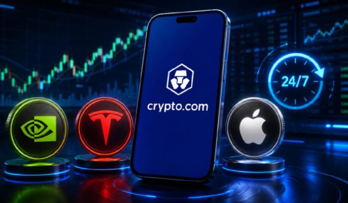 Crypto.com Launches Tokenized Stocks With 24/7 Access To NVDA, TSLA & AAPL