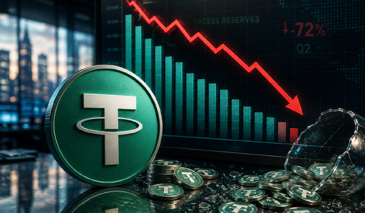 Tether’s Excess Reserves Fall By More Than $4 Billion Amid Weaker Q2 Financial Results