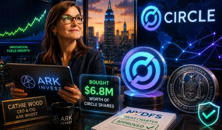 Cathie Wood Buys $6.8M Worth Of Circle Shares After NYDFS Trust Charter Approval