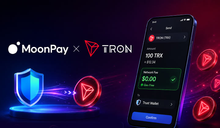 MoonPay Brings Gas-free TRON Transactions To Trust Wallet, Removing Need For TRX