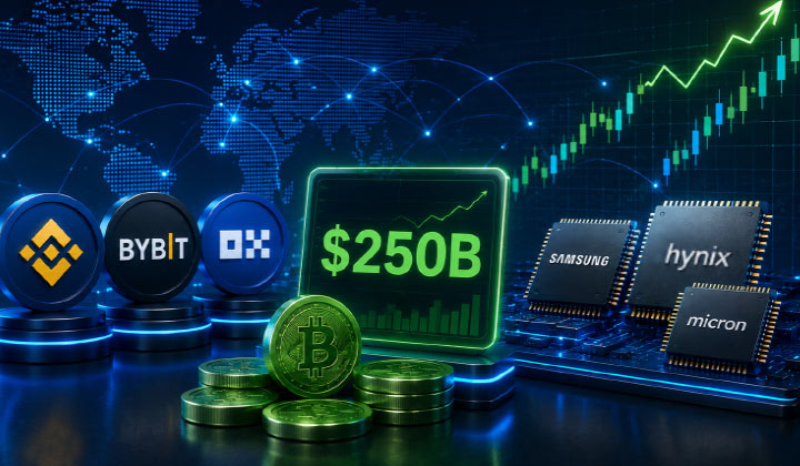Crypto Exchanges Clear $250B In Stock Perps As Memory Chips Lead Trading