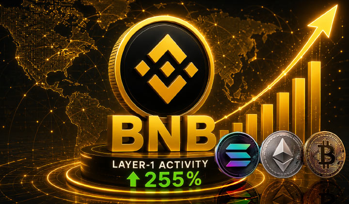 BNB Chain Leads As Layer-1 Crypto Activity Jumps 255%
