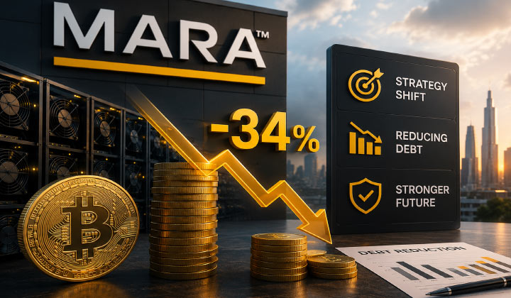 MARA Cuts Bitcoin Holdings By 34% As It Shifts Strategy & Reduces Debt