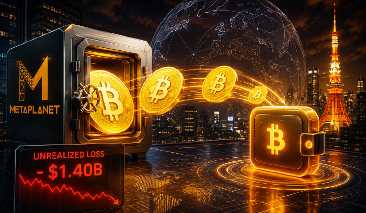 Metaplanet Transfers 3,881 BTC As Unrealized Loss Approaches $1.4B