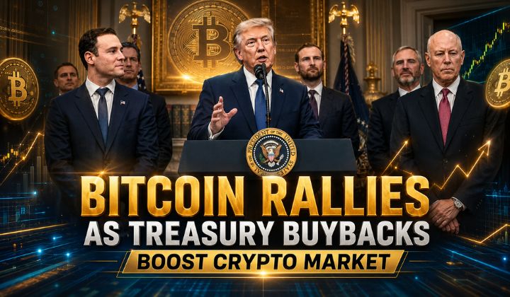 Bitcoin Rallies 11% To $71,600 As Treasury Buybacks Boost Crypto Market