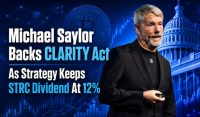 Michael Saylor Backs CLARITY Act as Strategy Keeps STRC Dividend at 12%, Signals More Bitcoin Buying