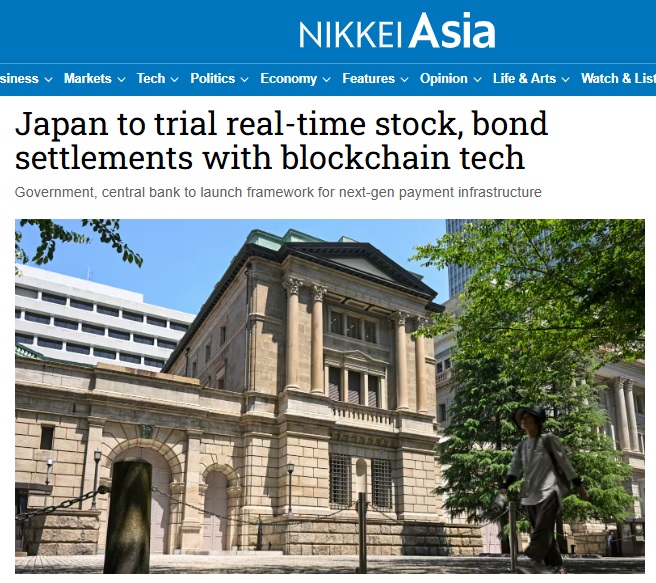 Japan Weighs Blockchain Settlement For Stocks & Government Bonds