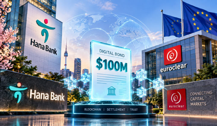 Hana Bank Uses Euroclear Blockchain For $100M Digital Bond