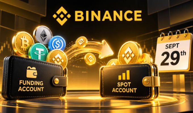 Binance To Move Crypto From Funding Account To Spot Starting September 29