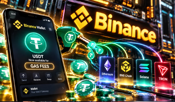 Binance Wallet Lets Users Pay Gas Fees In USDT On Four Networks