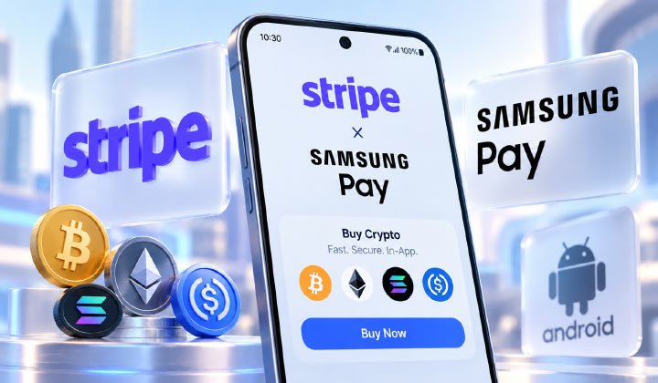 Stripe Adds Samsung Pay To Android Crypto Onramp for In-app Crypto Purchases