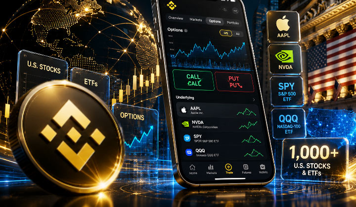 Binance Expands TradFi Push With Options On 1,000 US Stocks & ETFs