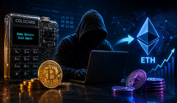 Coldcard Hacker Converts About 20.5 Bitcoin To ETH After Weeks Of Inactivity