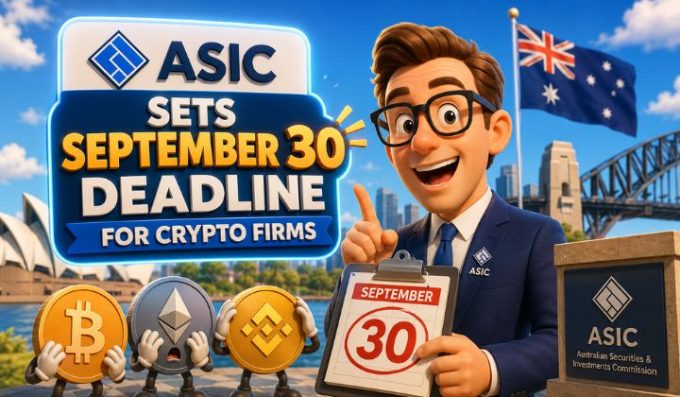 ASIC Sets September 30 Deadline For Crypto Firms To Apply For Financial Services License