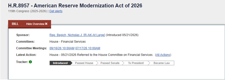 US House Committee Clears Bitcoin Reserve Bill With 20-year Lock