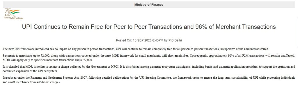 India’s Crypto Exchanges Face 0.4% UPI Cost From October 15, Users Stay Protected