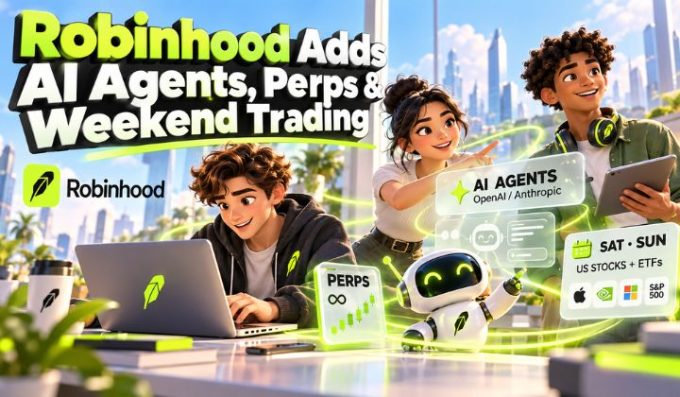 Robinhood Rolls Out AI Trading Agents, Leveraged Crypto Perps & Weekend Stock Sessions