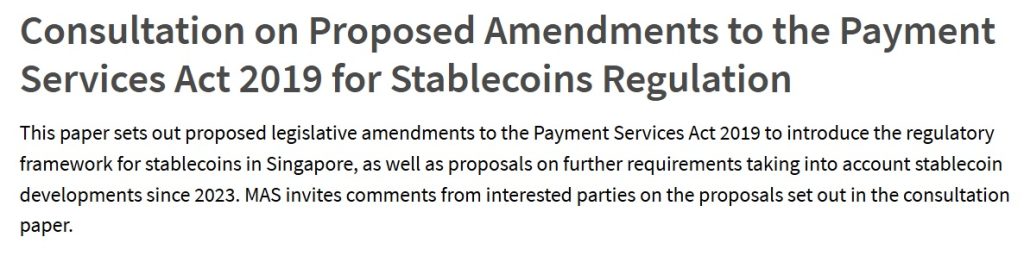 Singapore Proposes 100% Reserves & No Yield For Stablecoin Issuers