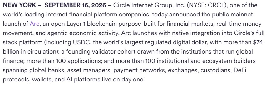 Circle Launches Arc Blockchain With USDC As Native Gas Token
