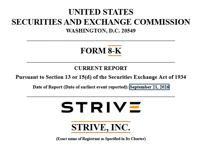 Strive Adds 1,355 Bitcoin In $107.7M Purchase, Holdings Reach 26,355 BTC