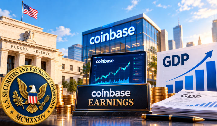 Fed Rate Decision, Coinbase Earnings & GDP Data In Focus