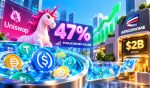 Uniswap Dominates Stablecoin DEX Trading With 47% Share As Aerodrome’s Tokenized Stocks Top $2B