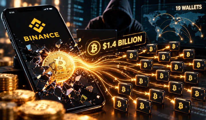 Binance Hacker Moves $1.4B Stolen Bitcoin To 19 Wallets No One Can Freeze