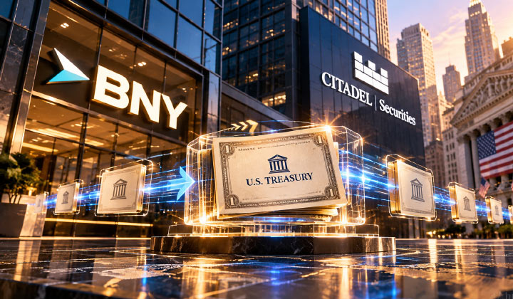 BNY & Citadel Securities Test Tokenized US Treasuries To Speed Up Wall Street Financing