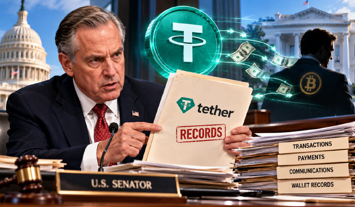 US Senator Seeks Tether Records Over Alleged Payments To Former White House Crypto Adviser