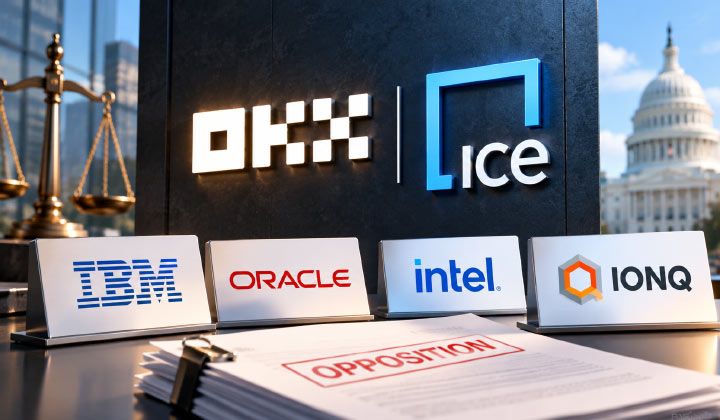 IBM, Oracle, Intel & IonQ Join 26-Firm Opposition To OKX-ICE Tokenized Stock Plans