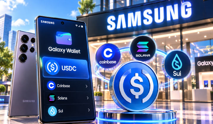 Samsung Brings USDC To Galaxy Wallet With Coinbase, Solana & Sui