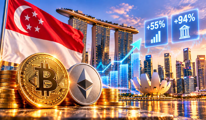Singapore Crypto Activity Rises 55% As Institutional Activity Surges 94%