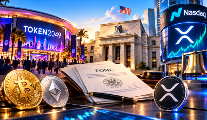 Crypto Week Ahead: TOKEN2049, FOMC Minutes & XRP Nasdaq Debut Lead Busy Week