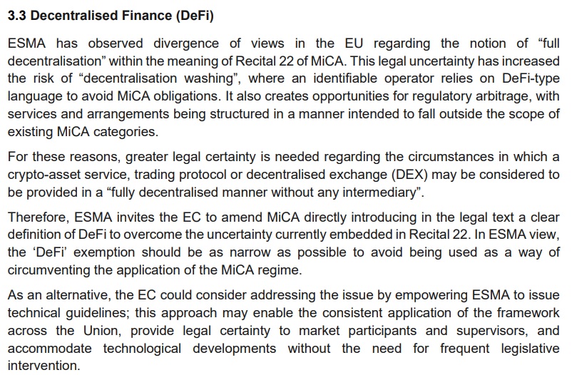ESMA Proposes Tougher MiCA Rules For Crypto Marketing & DeFi
