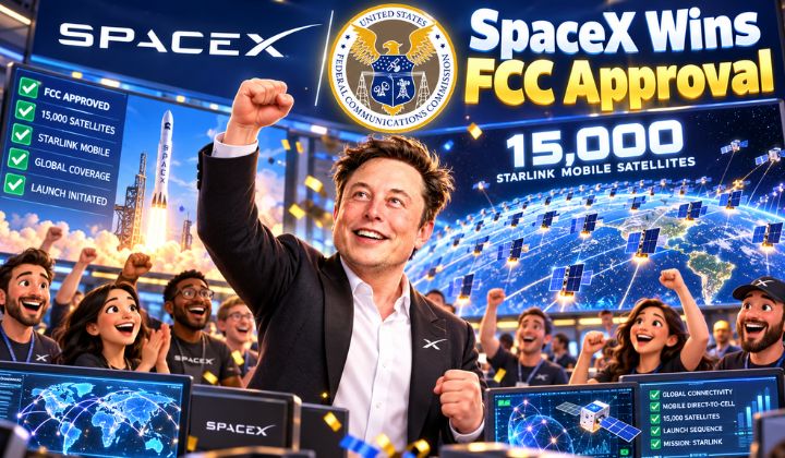 FCC Clears SpaceX for 15,000 More Starlink Satellites To Expand Mobile Connectivity