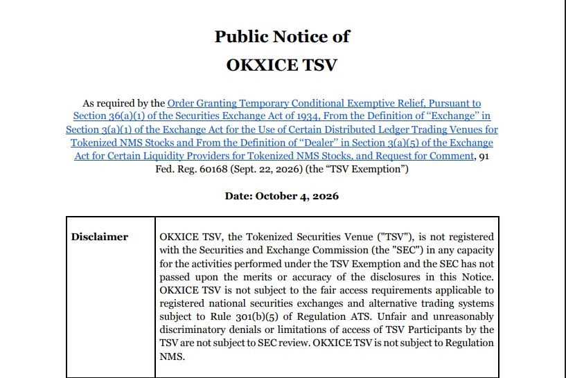 OKX-ICE Files With SEC to Launch Tokenized Trading for 63 US Stocks