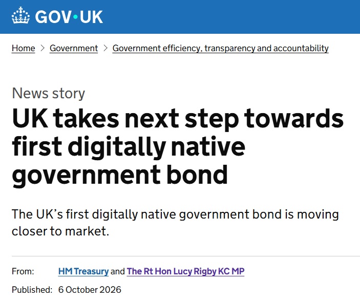 UK Picks Six Banks For First Digital Government Bond