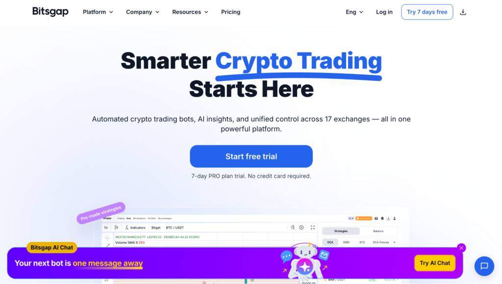 4. Bitsgap - Best For Grid & DCA Trading