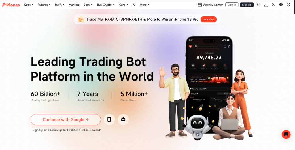 1. Pionex – Best For Built-in Trading Bots