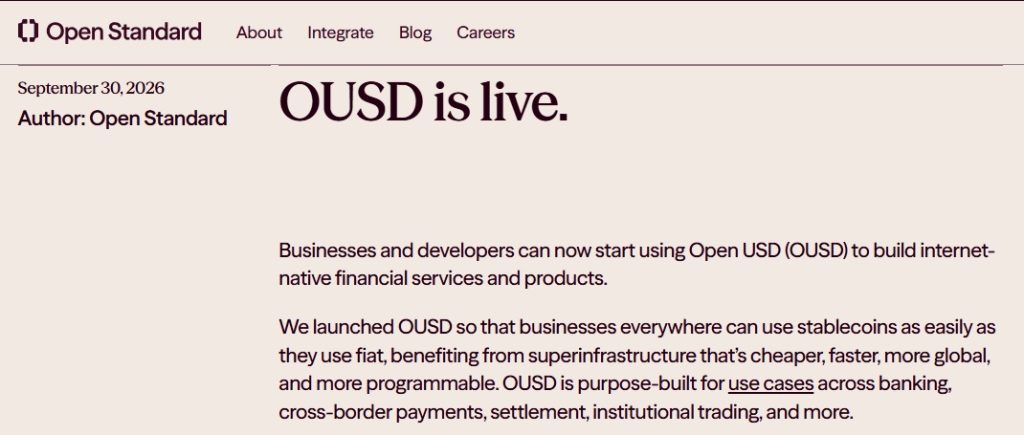 Coinbase-backed OUSD Stablecoin Goes Live Across Ethereum, Solana & Base
