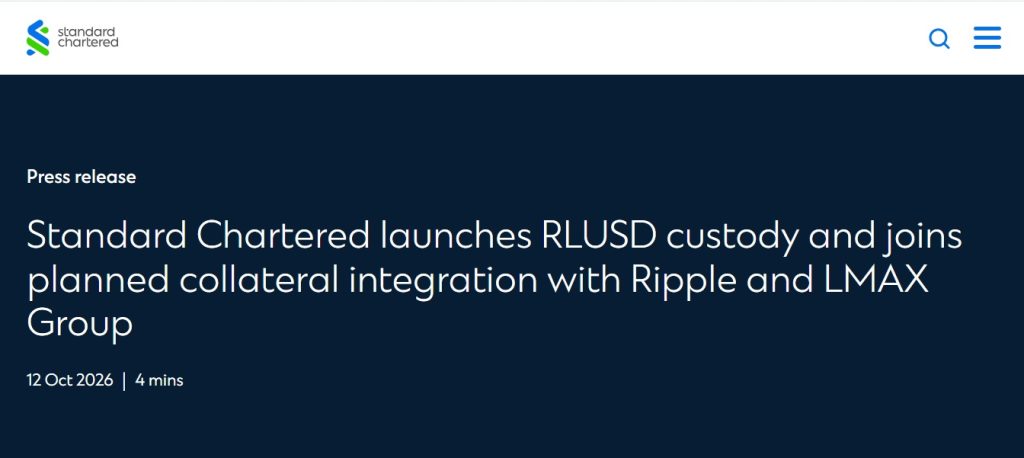 Standard Chartered Offers RLUSD Custody In Dubai, Plans Trading Link
