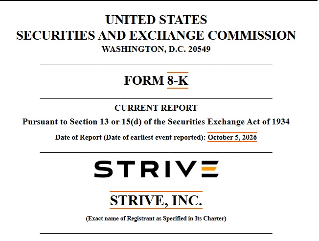 Strive Buys 2,000 Bitcoin For $169M, Pushing Holdings To 29,462 BTC