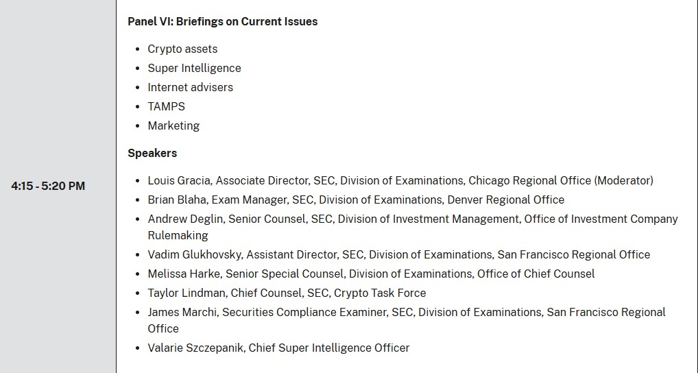 Crypto Session Closes Out The Agenda